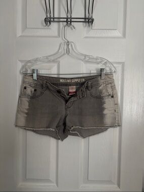Mossimo Supply Co. Women's Gray Dip-Dye Denim Cutoff Shorts